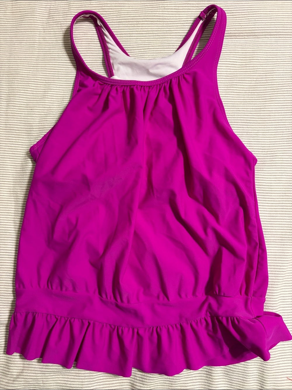 Beachsissi Women's Swim Ruffle Tankini Top - Size M